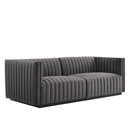 Conjure Channel Tufted Performance Velvet Loveseat by Modway