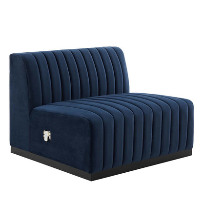 Conjure Channel Tufted Performance Velvet Sofa in