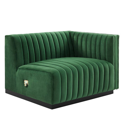 Conjure 4-Piece Channel Tufted Performance Velvet Sofa by Modway