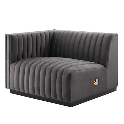Conjure 4-Piece Channel Tufted Performance Velvet Sofa by Modway