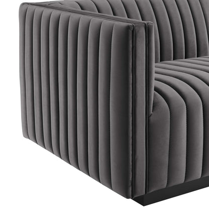 Conjure 4-Piece Channel Tufted Performance Velvet Sofa by Modway