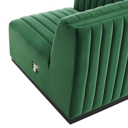 Conjure 4-Piece Channel Tufted Performance Velvet Sectional by Modway