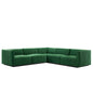 Conjure 5-Piece Channel Tufted Performance Velvet Sectional by Modway