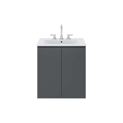 Bryn 24" Wall-Mount Bathroom Vanity by Modway