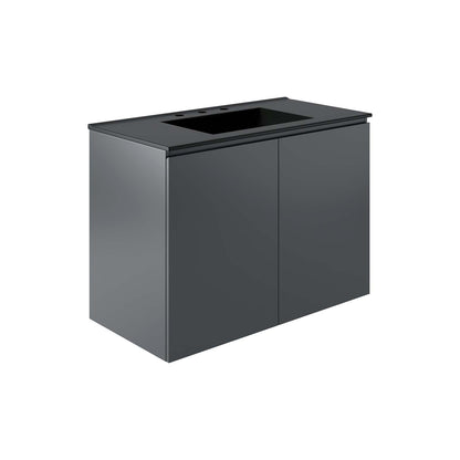 Bryn 36" Wall-Mount Bathroom Vanity by Modway