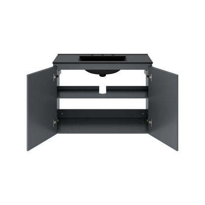 Bryn 36" Wall-Mount Bathroom Vanity by Modway