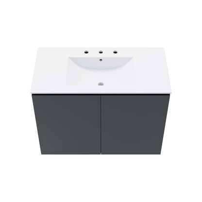 Bryn 36" Wall-Mount Bathroom Vanity by Modway