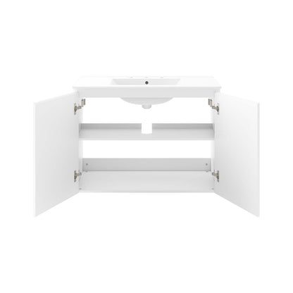 Bryn 36" Wall-Mount Bathroom Vanity by Modway