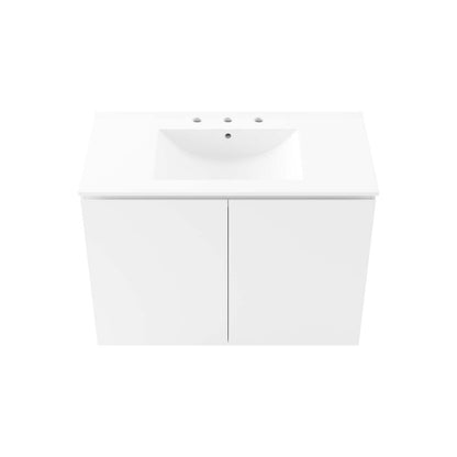Bryn 36" Wall-Mount Bathroom Vanity by Modway