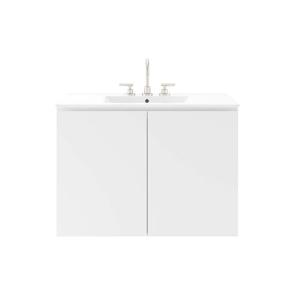Bryn 36" Wall-Mount Bathroom Vanity by Modway