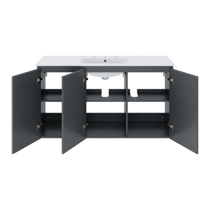 Bryn 48" Wall-Mount Bathroom Vanity by Modway