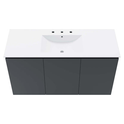 Bryn 48" Wall-Mount Bathroom Vanity by Modway