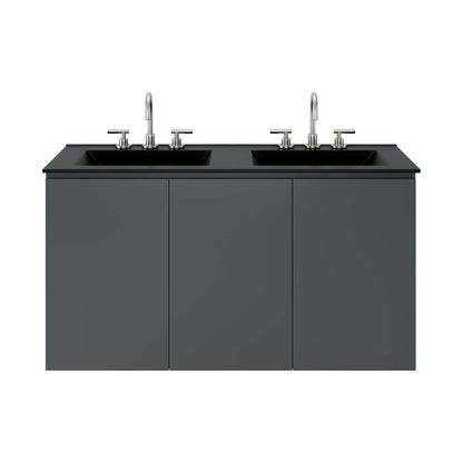 Bryn 48" Wall-Mount Double Sink Bathroom Vanity by Modway