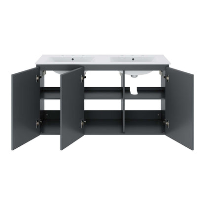Bryn 48" Wall-Mount Double Sink Bathroom Vanity by Modway