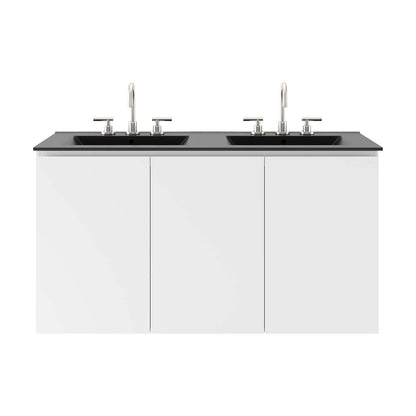 Bryn 48" Wall-Mount Double Sink Bathroom Vanity by Modway
