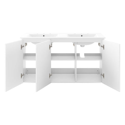 Bryn 48" Wall-Mount Double Sink Bathroom Vanity by Modway