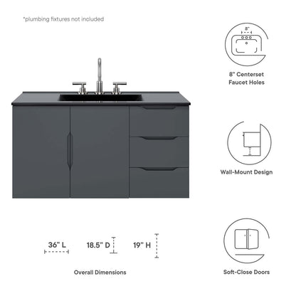 Vitality 36" Bathroom Vanity by Modway