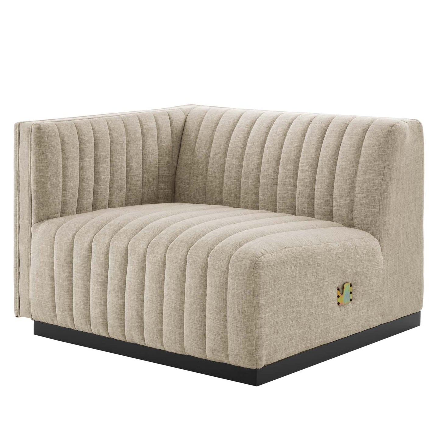 Conjure 4-Piece Channel Tufted Upholstered Fabric Sectional Sofa by Modway