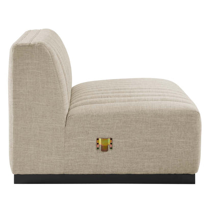 Conjure 4-Piece Channel Tufted Upholstered Fabric Sectional Sofa by Modway