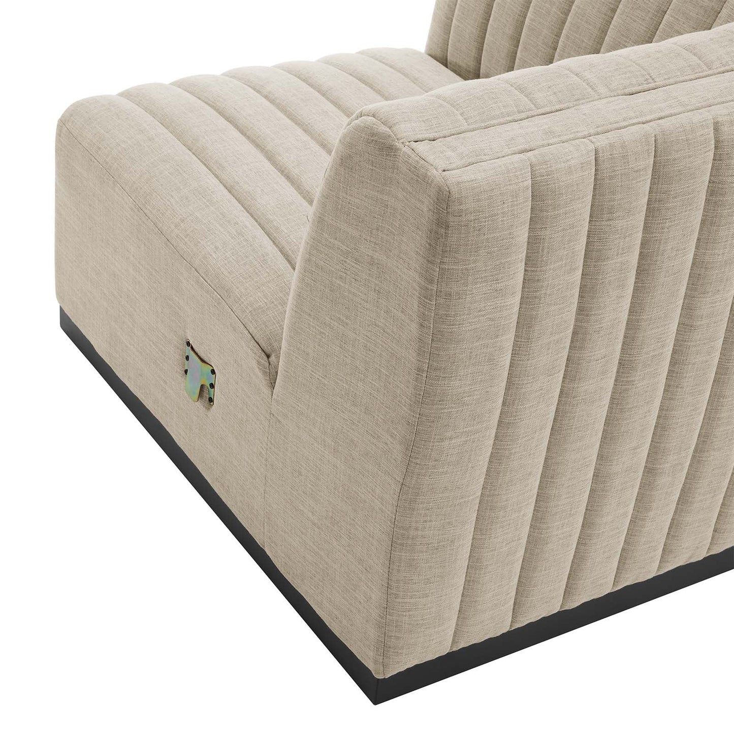 Conjure 5-Piece Channel Tufted Upholstered Fabric L-Shaped Sectional by Modway
