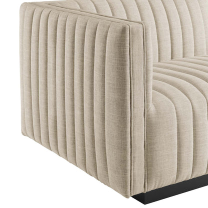 Conjure 5-Piece Channel Tufted Upholstered Fabric L-Shaped Sectional by Modway