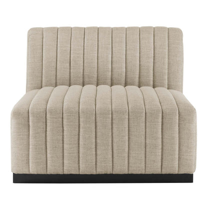Conjure 5-Piece Channel Tufted Upholstered Fabric L-Shaped Sectional by Modway