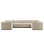 Conjure 6-Piece Channel Tufted Upholstered Fabric U-Shaped Sectional by Modway