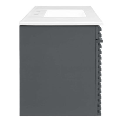 Render 48" Wall-Mount Bathroom Vanity by Modway