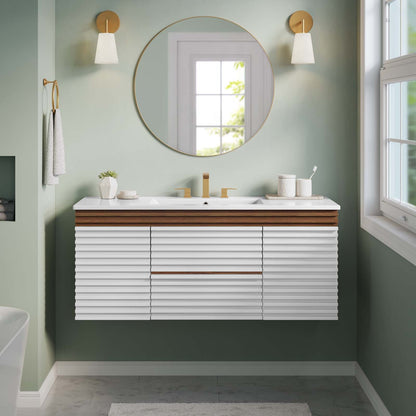 Render 48" Wall-Mount Bathroom Vanity by Modway