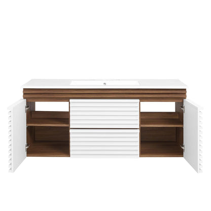 Render 48" Wall-Mount Bathroom Vanity by Modway