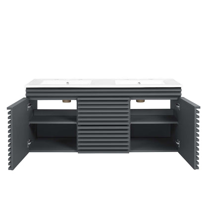 Render 48" Wall-Mount Bathroom Vanity by Modway