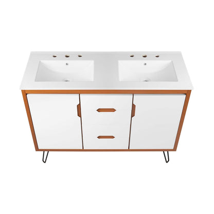 Energize 48" Double Sink Bathroom Vanity by Modway