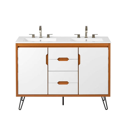 Energize 48" Double Sink Bathroom Vanity by Modway