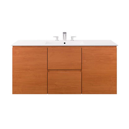 Scenic 48" Wall-Mount Bathroom Vanity by Modway