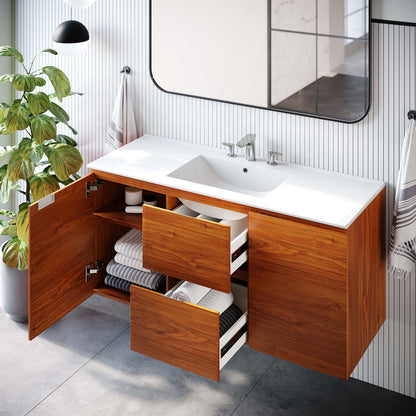 Scenic 48" Wall-Mount Bathroom Vanity by Modway