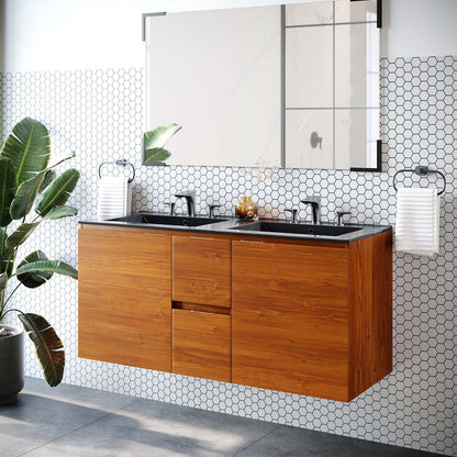 Scenic 48" Double Wall-Mount Bathroom Vanity by Modway