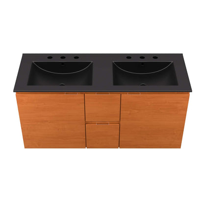 Scenic 48" Double Wall-Mount Bathroom Vanity by Modway