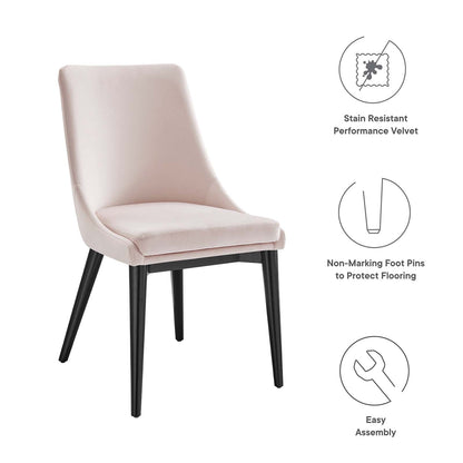 Viscount Accent Performance Velvet Dining Chairs Set of 2 by Modway