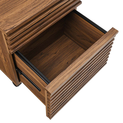 Render Wood Desk and File Cabinet Set by Modway