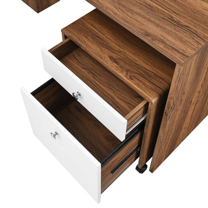 Transmit Wood Desk and File Cabinet Set by Modway