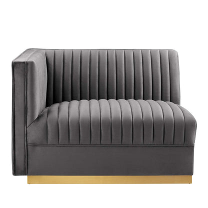 Sanguine Channel Tufted Performance Velvet Modular Sectional Sofa Loveseat by Modway