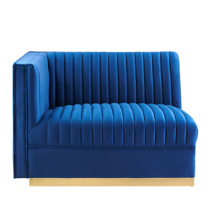 Sanguine Channel Tufted Performance Velvet Modular Sectional Sofa Loveseat by Modway