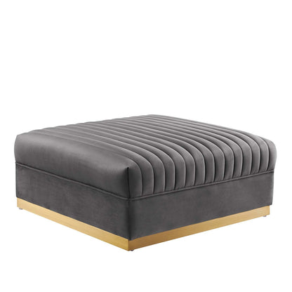 Sanguine 4-Piece Channel Tufted Performance Velvet Modular Sectional Sofa by Modway