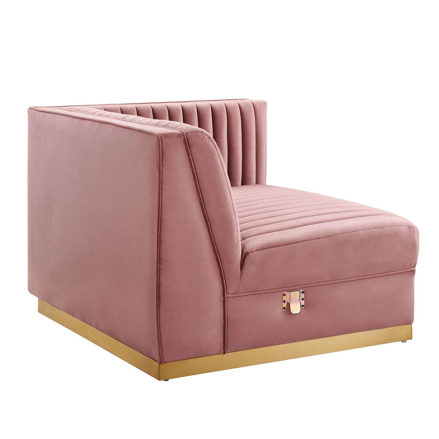 Sanguine Channel Tufted Performance Velvet 4-Seat Modular Sectional Sofa by Modway