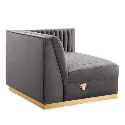 Sanguine 5-Piece Channel Tufted Performance Velvet Modular Sectional Sofa by Modway
