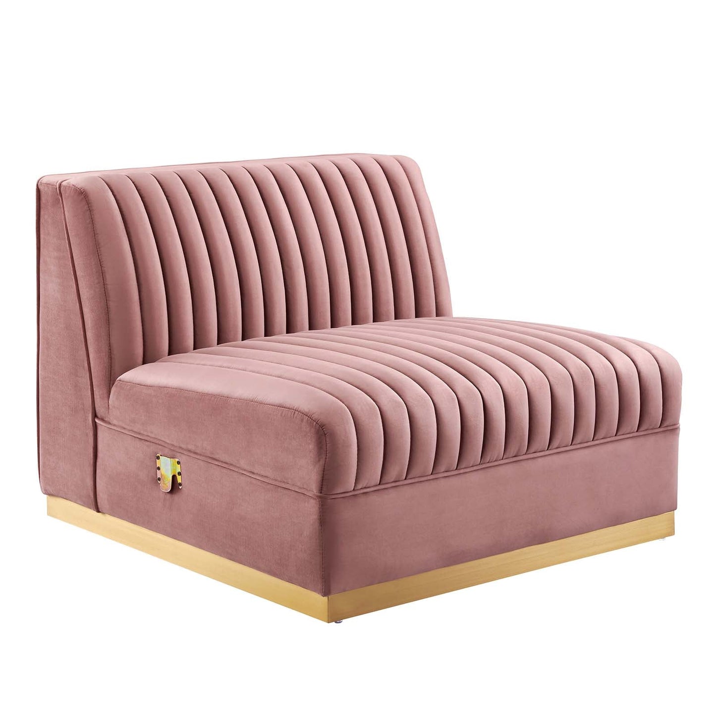 Sanguine 4-Piece Channel Tufted Performance Velvet Left-Facing Modular Sectional Sofa by Modway