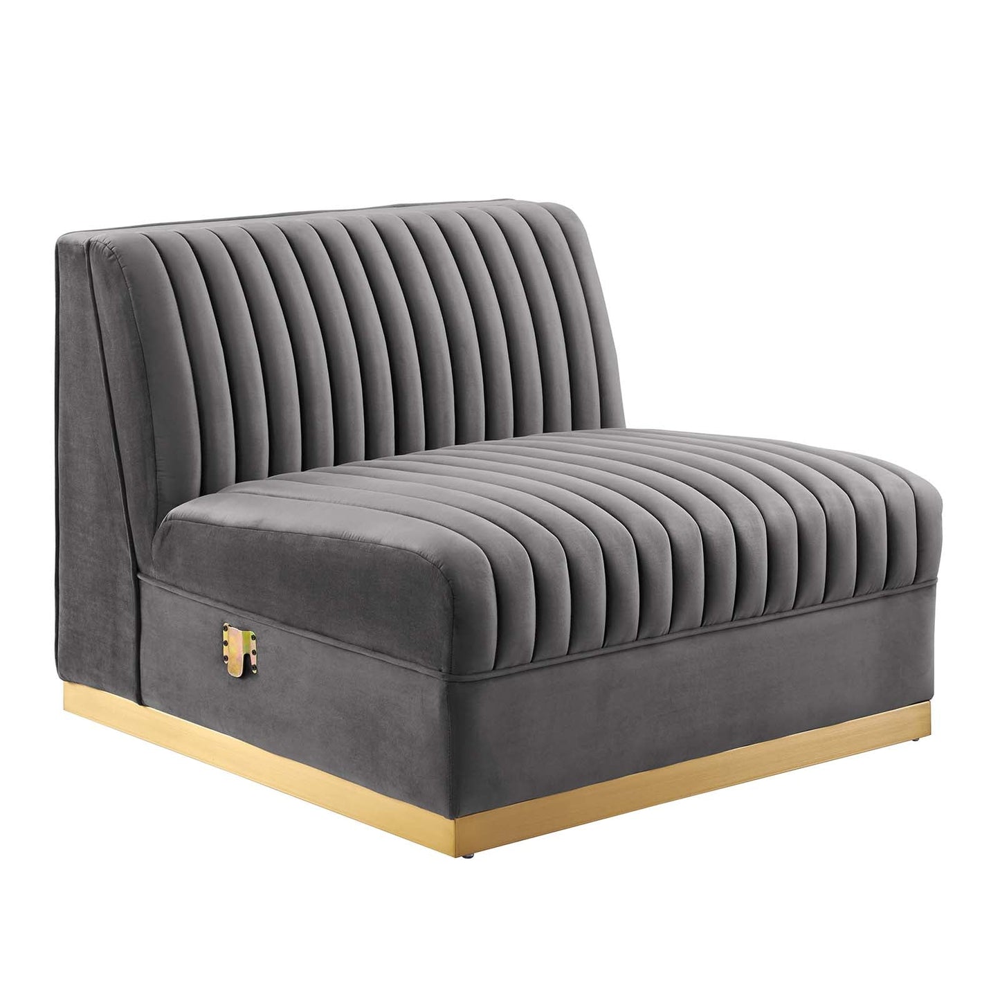 Sanguine 4-Piece Channel Tufted Performance Velvet Left-Facing Modular Sectional Sofa by Modway