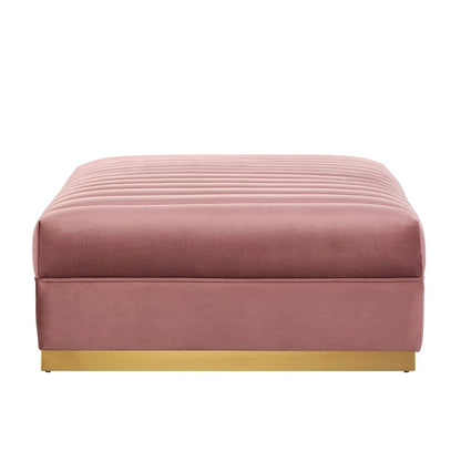 Sanguine 5-Piece Channel Tufted Performance Velvet Left-Facing Modular Sectional Sofa by Modway