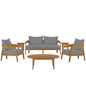 Brisbane 6-Piece Teak Wood Outdoor Patio Set by Modway