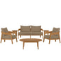 Brisbane 6-Piece Teak Wood Outdoor Patio Set by Modway